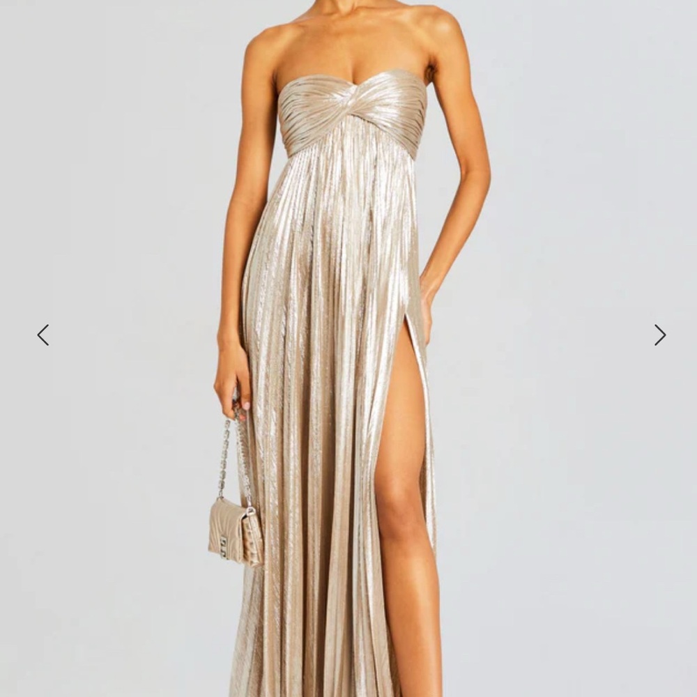 Retrofete Zoa Champange Strapless Dress